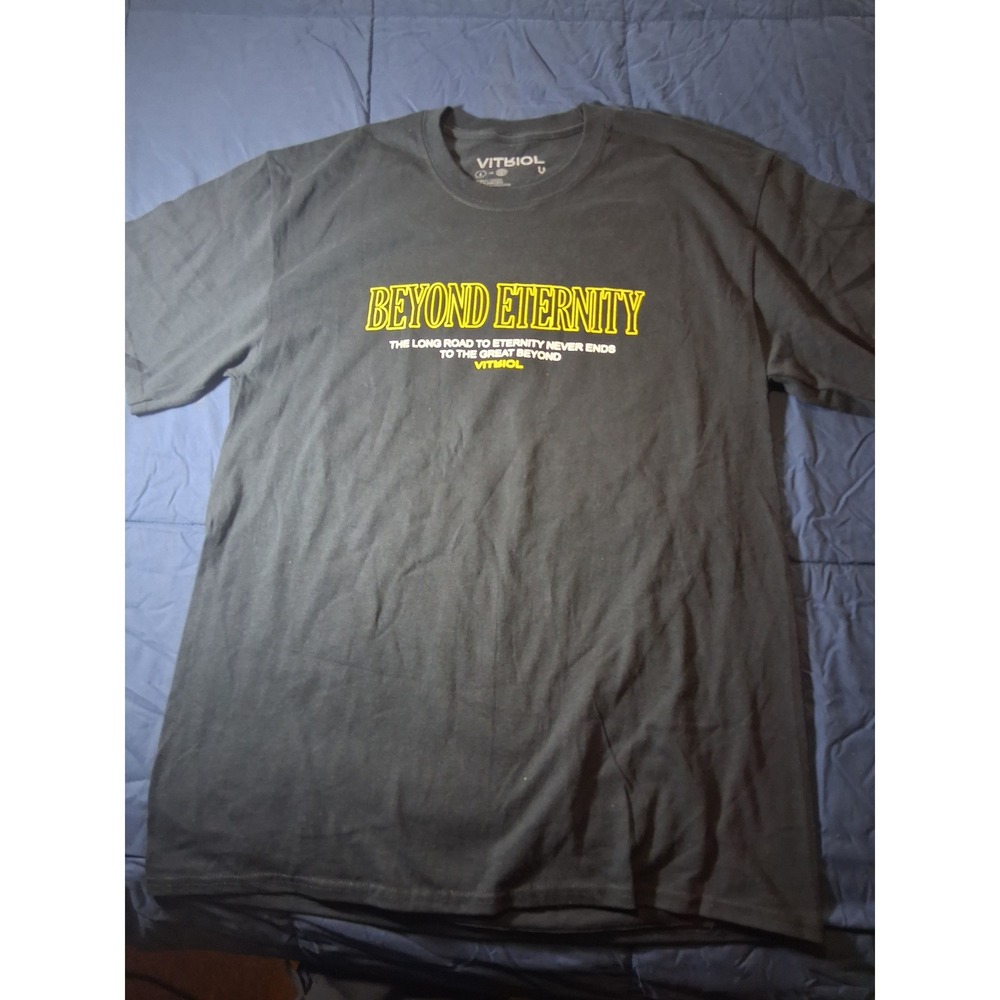 Vitriol Beyond Eternity‎ Everlasting Graphic T-Shirt Mens Large Black Streetwear